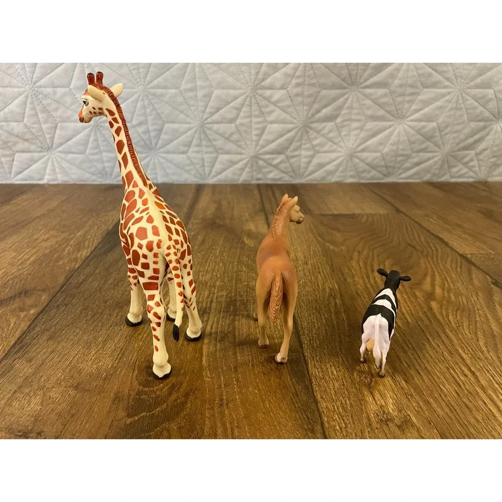Safari Limited Zoo Farm Animals Lot Toys Educational Horse Cow‎ Giraffe Bundle